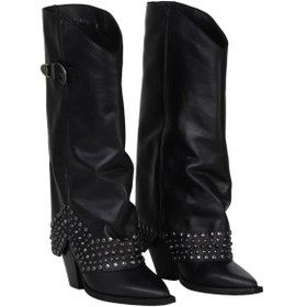 Resim Bueno Shoes Siyah Deri Kadın Topuklu Çizme 39wc2376 