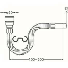 Resim JAPAR Körüklü Pisuvar Sifonu 50625 