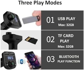 Resim Bluetooth Araç Kiti Araç Fm Transmitter Şarj USB MP3 PD Flash Için Uygun Çakmaklık Giriş 