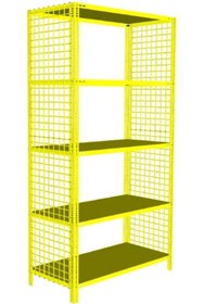 Resim RafBurada 5 Katlı Renkli Tel Kafes Çelik Raf Dekoratif Raf 