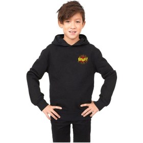 Resim Tshirthane Big Bang Theory Bang Logo Siyah Çocuk 3ip Kapşonlu 001 Siyah 