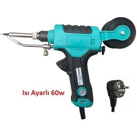 Resim Prolink Pj-043 220v 60w Tabanca Havya Isı Ayarlı Ledli Düz Uç Lehim Makaralı 