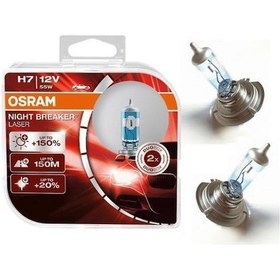 Resim Osram Night Breaker Laser H7 Ampul Takımı %150 Daha Fazla Işık N11.5366 