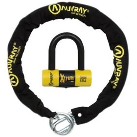 Resim Auvray Motosiklet U Kilit Extreme Mini + Zincir 120cm Çap 10mm CHXLOCK120 