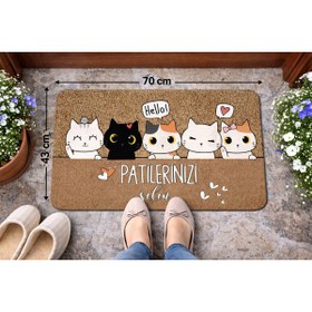 Resim SoGood Concept Kedi Çetesi Kapı Önü Paspası Ve Kedi Tuvalet Önü Paspası SET (İkili olarak satılmaktadır.) 