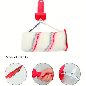 Resim 4 İnç Çok Amaçlı Boya Rulosu - Köşe & Duvar Boyama Aracı, Dekoratif Bitiş, Dayanıklı Plastik/Kumaş 