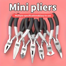 Resim Mini Pense 12,7 cm İğne Burunlu Pense Yuvarlak Burunlu Pense Elektrikçi Tel Sıyırma Pensesi Manuel DIY Kablo Sarma Takı Pencesi 