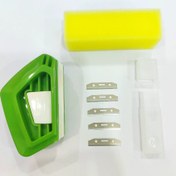 Resim Değiştirilebilir Tamir Aracı ile 1 Set Araba Ön Cam Temizleyici, Temizleme Kiti ve 6 Değiştirilebilir Bıçak - Kolay Kurulum, Dayanıklı Plastik, Araba Bakım Aksesuarı|Modern Temizleyici Tasarımı|Dayanıklı Plastik İnşaat, Araba Ön Cam Temizleyici 