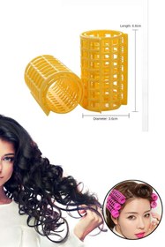 Resim Saç Şekillendirici Silindir Bigudi Klipsleri 6.8cm Çap Saç Bigudisi Saç Klips 