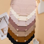 Resim 7'li Paket Katı Renk Kadın İç Çamaşırı, Rahat Dikişsiz Kadın Külotları, Tek Parça Düz Bel Bandı Spor Fitness Kadın İç Çamaşırı. 