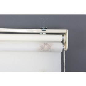 Resim Blind-x Kahve Çift Mekanizmalı Kadife Yasemin Nakışlı Tül Stor Perde Dayanıklı Alüminyum Kasa 