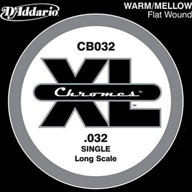 Resim D'Addario CB032 Krom Düz Sarım 0.032 Bass Gitar Tek Tel 