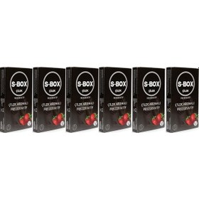 Resim S-Box Çilek Aromalı Prezervatif 12'li x 6 