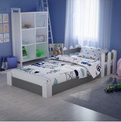 Resim Tuliplife Montessori Karyola Beyaz-antrasit 90x190 Yatak Uyumlu Oval Kesim Çocuk Yatağı Tlp-306 