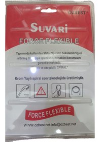 Resim Özbest 2 Metre Spiral Çelik Örgülü Duş Hortumu Blisterli Paket 