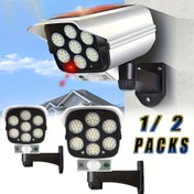 Resim Tek Paket Güneş Enerjili Dış Mekan Aydınlatma Ticari Aydınlatma İzleme Görünümü Hareket Sensörlü Hırsızlık Önleyici IP44 Yüksek Dönüşüm Oranı Güneş Paneli Veranda Sokak Garaj için Uygun 