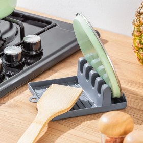Resim Hd Group Org-85 Kaşık ve Kapak Tutucu - Kapak Standı Kaşık Kepçe Altlığı Düzenleyici Organizer - 