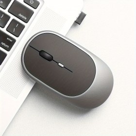 Resim 2.4G ve Kablosuz Çift Modlu Fare Taşınabilir Şarj Edilebilir Kablosuz Bilgisayar Faresi Ergonomik Ofis Fareleri Macbook PC Bilgisayar Dizüstü Bilgisayar Tablet Dizüstü Bilgisayar Aksesuarları 