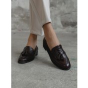 Resim Pippa Kahve Kroko Hakiki Deri Kadın Makosen 