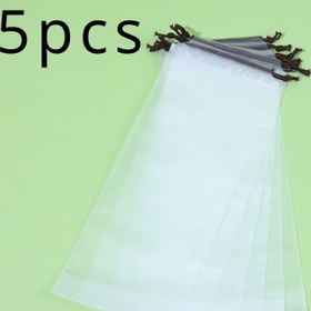 Resim 5 adet / 10 adet Dayanıklı Plastik Şemsiye Saklama Çantaları - Mat Yarı Saydam Yüksek Kaliteli Organizatör, Fermuar Kapatma ile Yeniden Kullanılabilir ve Taşınabilir Kompakt Tasarım için Eşarplar, Eldivenler, Aksesuarlar - Beyaz, Aksesuar Koruma | Yarı Saydam Bitiş | Kaliteli İnşaat 