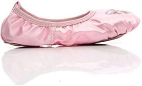 Resim GALPADA Bale Ayakkabıları Çocuk Kız Bale Dans Ayakkabıları Streç Saten Nakışlı Payetli Yoga Ayakkabıları Beden 34 