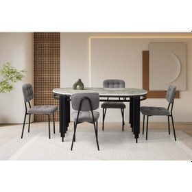 Resim Mobilgen Rampla 4 Adet Mine Sandalye S Mirella HG Masa Takımı 