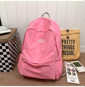 Resim Estetik Sırt Çantası Okul Çantaları Genç Kızlar İçin Sevimli Okul Kitap Çantası Preppy Günlük Kadın Sırt Çantası Okul Koleji A468 Pembe 