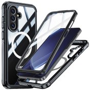 Resim Samsung Galaxy A56 5g İçin Manyetik Kılıf Düşme Ve Çarpma Geçirmez Pet Koruyucu Film Magsafe Uyumlu Tam Şeffaf 360 Tam Kapsama 