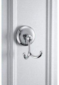 Resim 2li Banyo Havlu Bornoz Askılığı Gri 