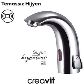 Resim Creavit Fotoselli Lavabo Armatürü Çift Su Girişli Ac/dc Bt.es2210 
