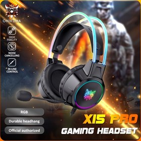 Resim ONIKUMA Profesyonel Kablo Bağlantılı Oyun Kulaklığı, RGB Aydınlatma, Gürültü Engelleyici Mikrofon ve Stereo Ses ile, PC, PS4, Xbox ve PS5 Oyunları için Uygundur. 
