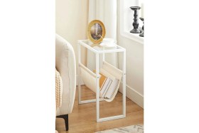 Resim Temperli Cam Gazetelik Dergilik Yan Sehpa Koltuk Sehpas 