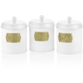 Resim Çay Şeker Kahve Kavanozu Beyaz 1,30 Lt Mgl0020 The Mia