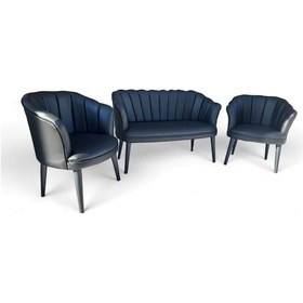 Resim Ofis Deri Koltuk Takımı 125x55x80 - 65x55x80 