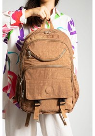 Resim Ultra Hafif Çok Cepli Su Geçirmez Sırt Çantası Unisex Taba Model: 571-1h - Taba 