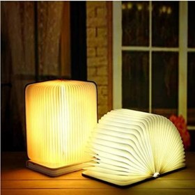 Resim Vorrınc Ahşap Katlanır Kitap Lambası, Ambiyans Aydınlatması, Gece Lambası, Manyetik LED Işık, Dekoratif Işık, 360° Katlanabilir, Hediye Için Ideal (Siyah Ceviz) 21 x 16,5 x 2,5 cm 