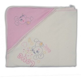 Resim Kız Bebek Battaniye Pembe Başlıklı Soft Love Rabbit Mevsimlik Hediyelik Pembe 