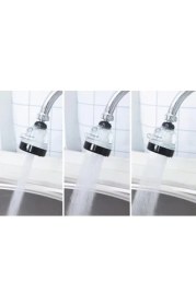 Resim Ozcmax Su Tasarruflu 3 Fonksiyonlu Oynar Musluk Başlığı - Şeffaf 