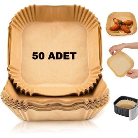 Resim Airfryer Fritöz Yanmaz Pişirme Kağıdı 50'li (NVE136) 