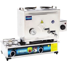 Resim Mizan 40 Lık Doğalgazlı + Elektrikli 30 Litre 2 Demlikli Çay Kazanı Ocağı 