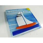 Resim Özgür Hediyelik Dekoratif Cam Banyo Gider Kapağı 10x10cm 