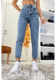 Resim Viking S Line Mom Karyıkama Mom Süper Yüksek Bel Mom Jeans 