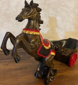 Resim Luxury Horse Wine Rack, Horse Wine Holder, Horse Wine Rack Sculpture, Polyester Horse Wine Rack, Decorative Horse Wine Holder - Object-18 