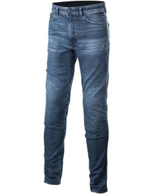 Resim Alpinestars Argon Slim Fit Denim Korumalı Motosiklet Pantolonu Mavi 