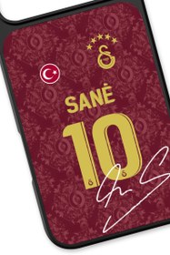 Resim Galatasaray Leroy Sane 3. Forma İmzalı Cam Telefon Kılıfı - iPhone 17 Pro 