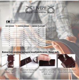 Resim Livize Kahverengi 2'Li %100 Manda Derisi Erkek Kot Kemeri 4,5Cm Kahverengi 
