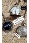 Resim Brality Lüks Köstekli Saat ( Atatürk Imzalı Resimli) ( Eskitme Bakır Renk) ( 36 Cm Zincirli) -0053 