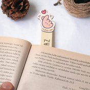 Resim Romantik Kalp İsimli Ahşap Kitap Okuma Ayracı 