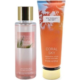 Resim Victoria's Secret Bright Palm & Coral Sky Vücut Losyonu Ve Spreyi 2'li Set 