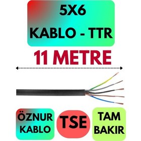 Resim Öznur 5x6 Ttr Kablo Siyah Metre Seçenekli - 11 Metre 